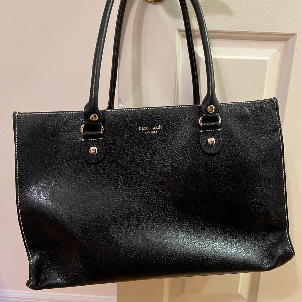 Kate Spade black leather tote